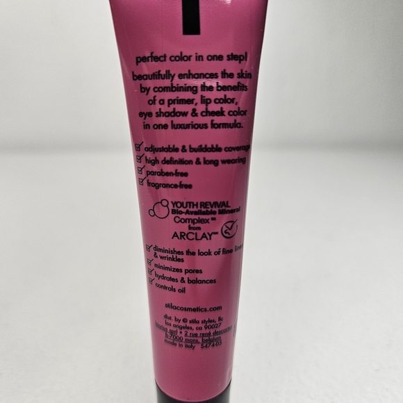 Stila One Step Prime Convertible Color Lip Cheek Eye Rosie Posie New Rare - Picture 2 of 2